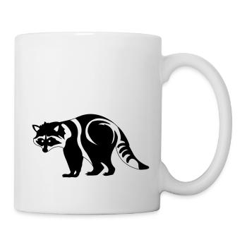 Waschbär - Tasse - Weiß - Rechts