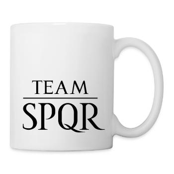 Team SPQR Logo Vektor Dunkel - Tasse - Weiß - Rechts
