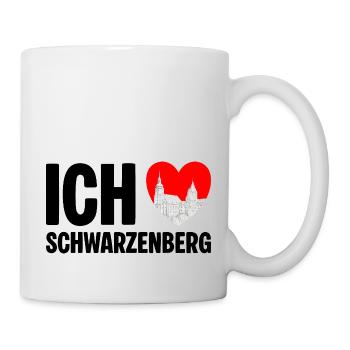 Schwarzenberg Ich liebe meine Stadt - Tasse - Weiß - Rechts