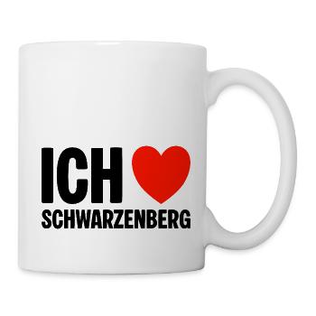 Schwarzenberg Ich liebe meine Stadt - Tasse - Weiß - Rechts