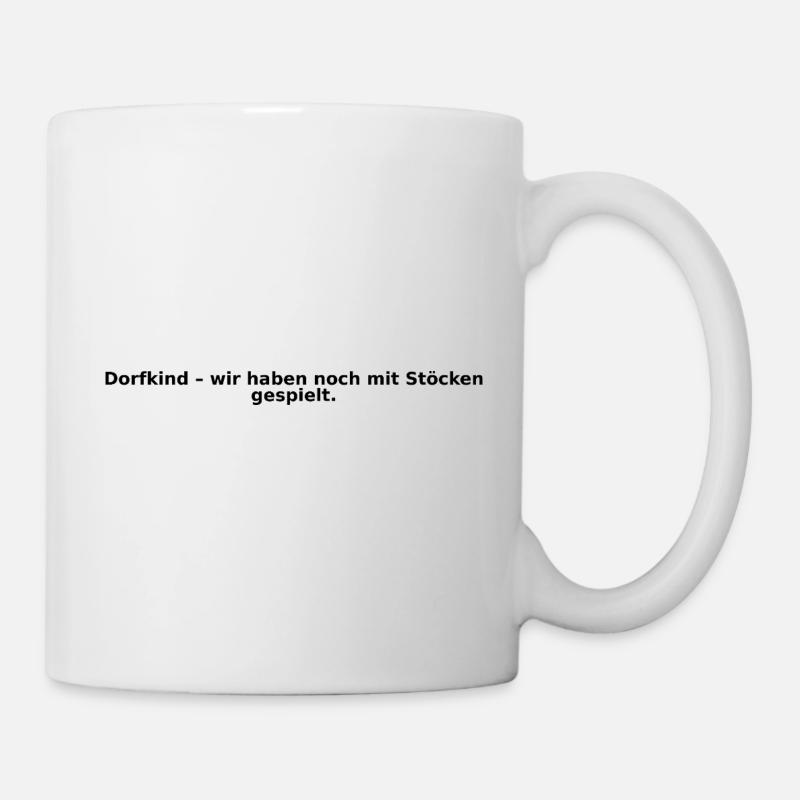 Dorfkind, Design - Tasse - Weiß
