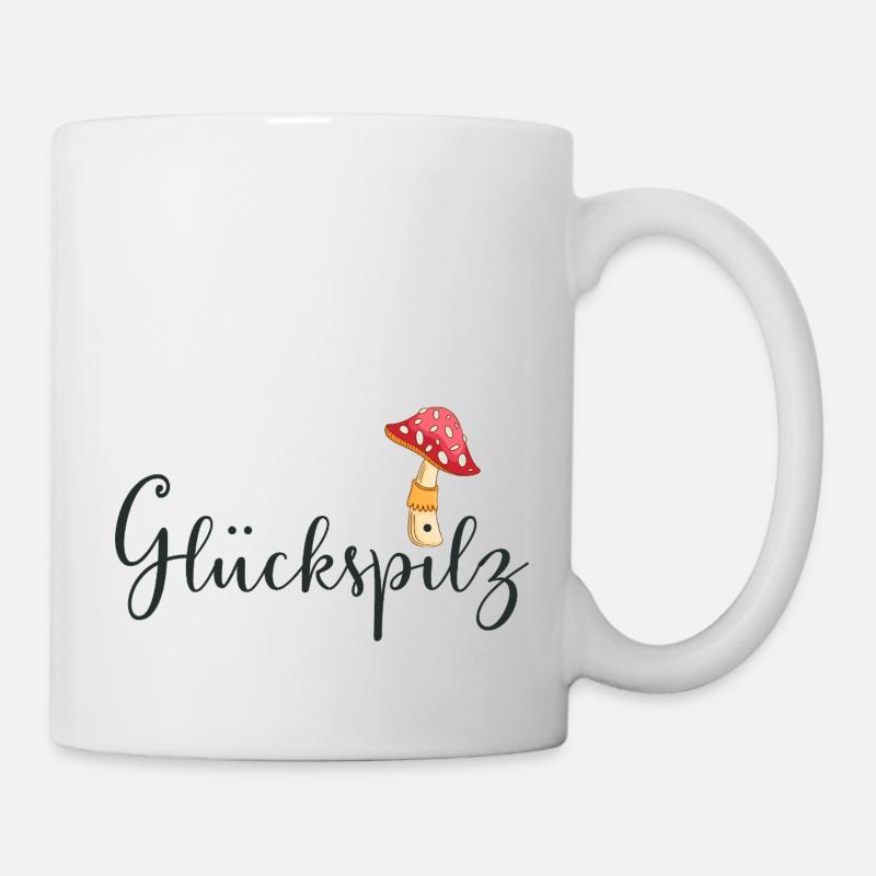 Glückspilz - Tasse - Weiß