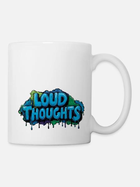 Loud Thoughts – Graffiti Lettering Design. - Mug - white
