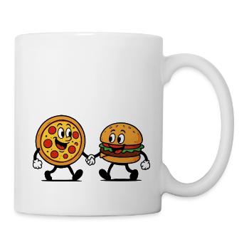 Pizza Burger - Mug blanc - blanc - Droite
