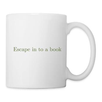Entfliehen Sie in ein Buch - Olivegreen - Tasse - Weiß - Rechts