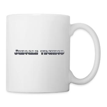 Lebendiger Dschungel-Techno-Druck - Tasse - Weiß - Rechts