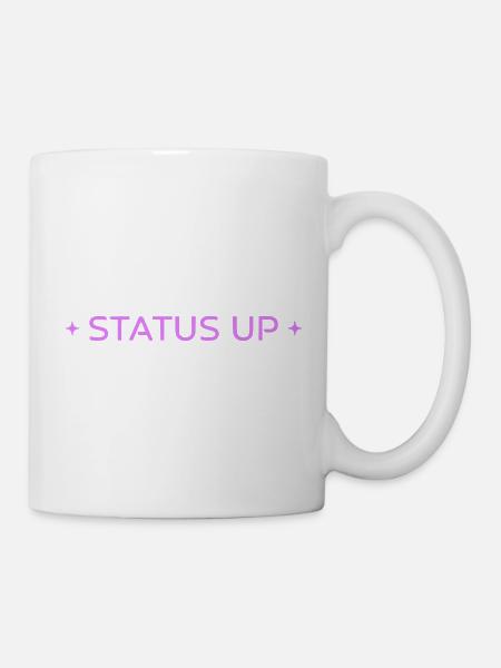 Status Up Level Up Gaming Text Vektor - Kop/krus - hvid