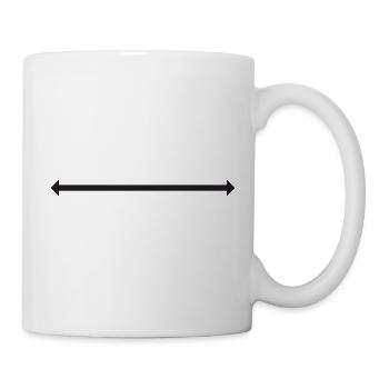 Flèche symbolique à deux pointes - Mug blanc - blanc - Droite