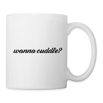 Tu veux qu’on se blottisse ? - Mug blanc - blanc - Droite