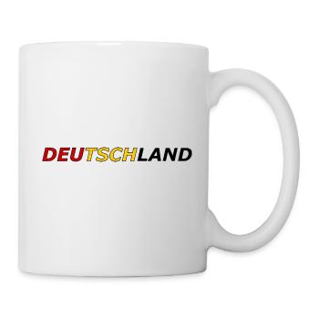Deutsche Farben Fanshirt - Tasse - Weiß - Rechts
