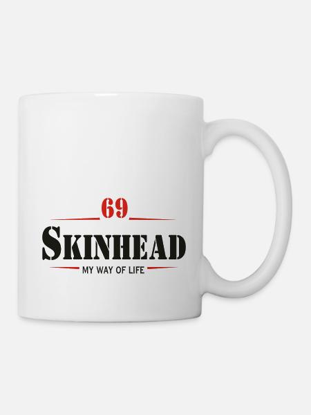 Working Class Skinhead Oi! Antiracist Bootboys My - Mug - white