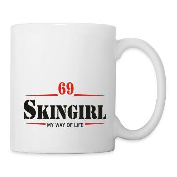 Working Class Skingirl Oi! Antiracist Bootgirl My - Tasse - Weiß - Rechts
