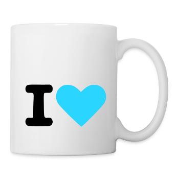 I love - Tasse - Weiß - Rechts