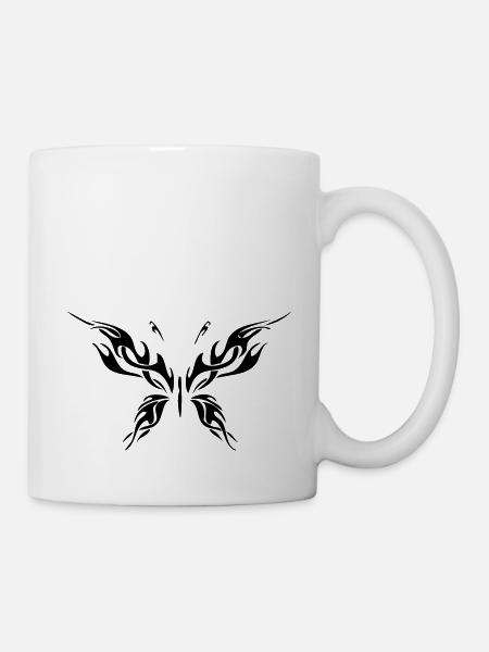 Tribal butterfly - Tasse - Weiß