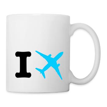 I travel - fliegen - reisen - Tasse - Weiß - Rechts