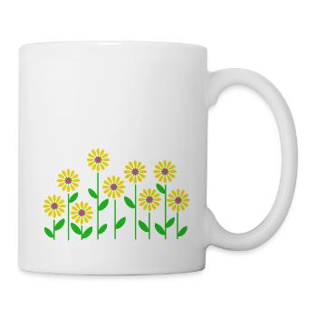 Blumenbeet (3c) - Tasse - Weiß - Rechts