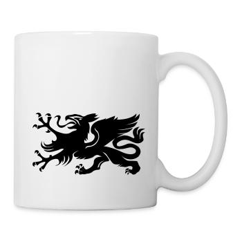 Wappen Rostock Greif - Tasse - Weiß - Rechts