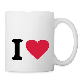 I Herz - Tasse - Weiß - Rechts