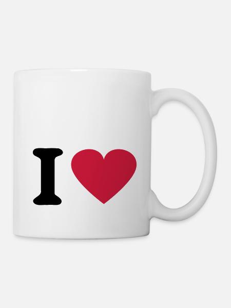 I Herz - Tasse - Weiß