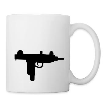 Waffe - Uzi - Tasse - Weiß - Rechts