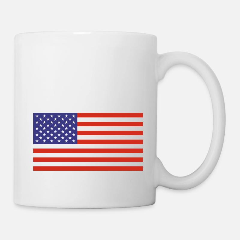 USA - Flagge - Tasse - Weiß