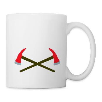 Feuerwehr Axt gekreuzt - Tasse - Weiß - Rechts