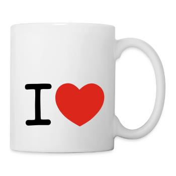 I heart ... - Tasse - Weiß - Rechts