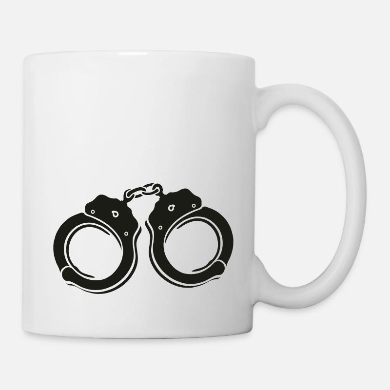handschellen - Tasse - Weiß