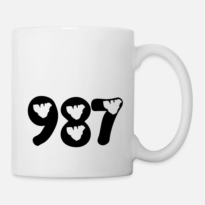 987 map tattoo moorea - Mug blanc - blanc