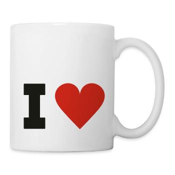i love - Tasse - Weiß - Rechts