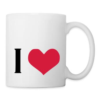 I LOVE - Mug blanc - blanc - Droite