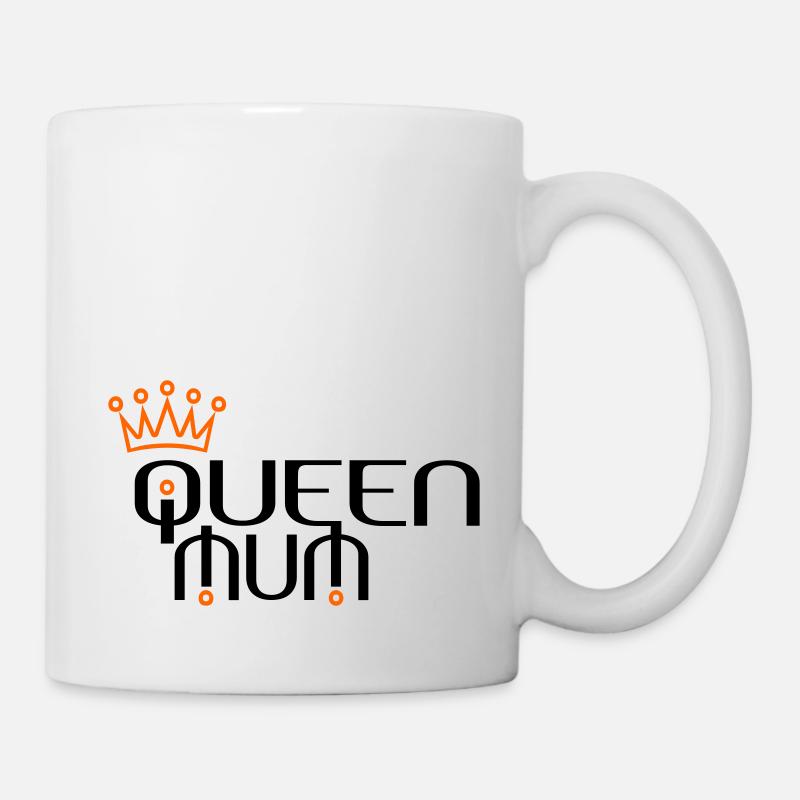 QUEEN MUM mit Krone - Tasse - Weiß