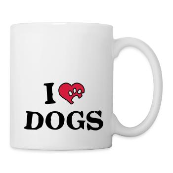 hundeherz_a_2c - Tasse - Weiß - Rechts