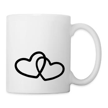 Deux coeurs 1 - Mug blanc - blanc - Droite