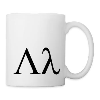 lambda Greek letter used by Fraternity houses - Mug - white - Right