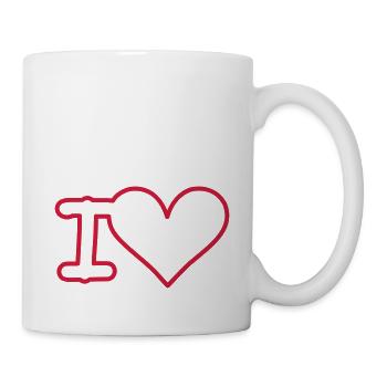 i love - Tasse - Weiß - Rechts