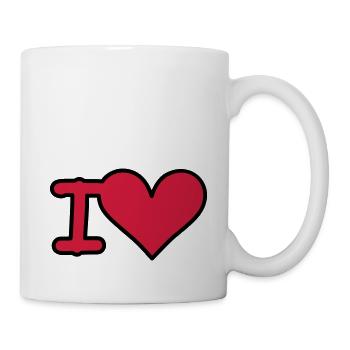 i love - Tasse - Weiß - Rechts