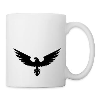 adler, falke, hawk, falcon - Tasse - Weiß - Rechts