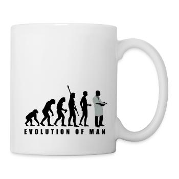 evolution_arzt_2c - Tasse - Weiß - Rechts