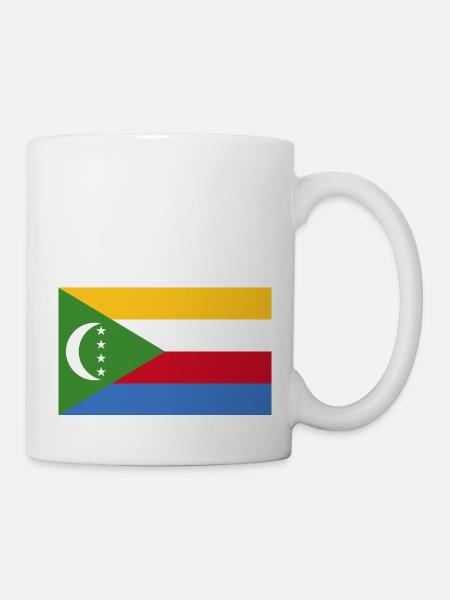Flag of Comoros, Drapeau des Comores - Mug blanc - blanc