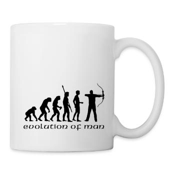evolution_bogenschiessen_b - Mug blanc - blanc - Droite