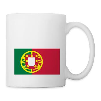 portugiesische Fahne - Tasse - Weiß - Rechts
