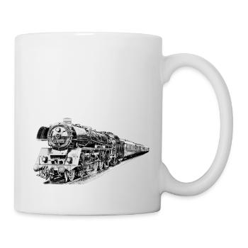 steam locomotive - Mug - white - Right