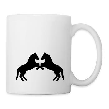 pferde - Tasse - Weiß - Rechts