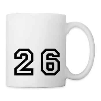 Number - 26 - Twenty Six - Tasse - Weiß - Rechts