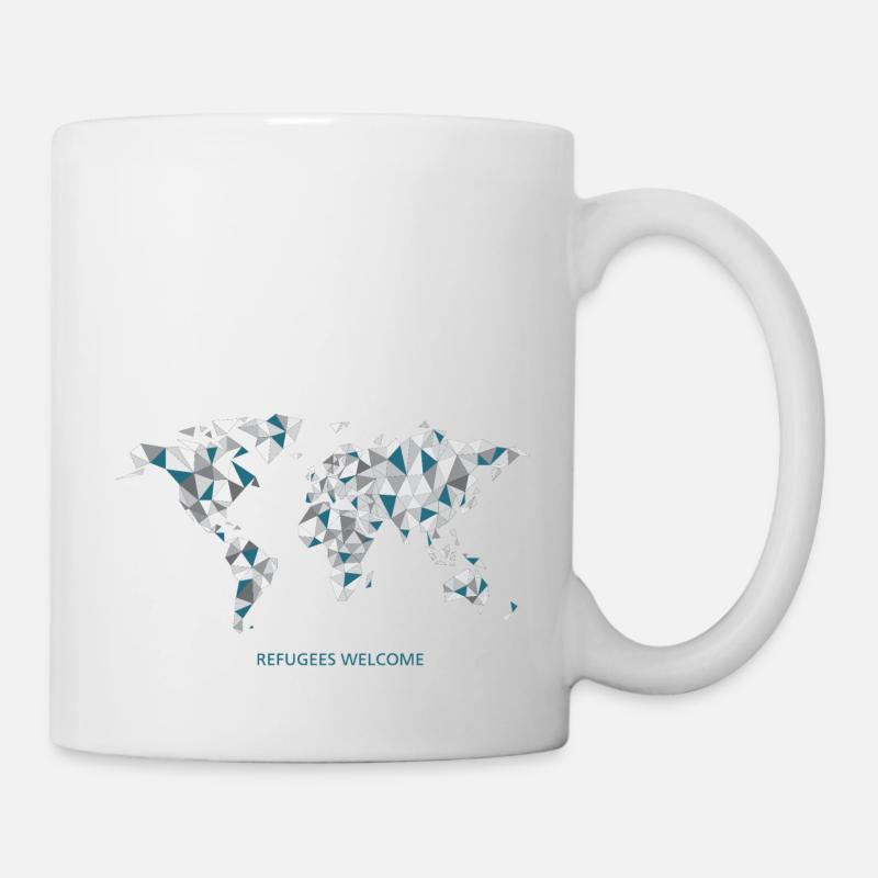refugees_welcome - Tasse - Weiß