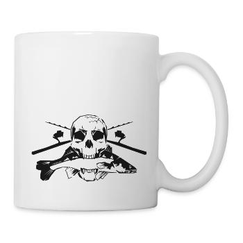 JSA Fishing Skull (R) black in high quality! - Tasse - Weiß - Rechts