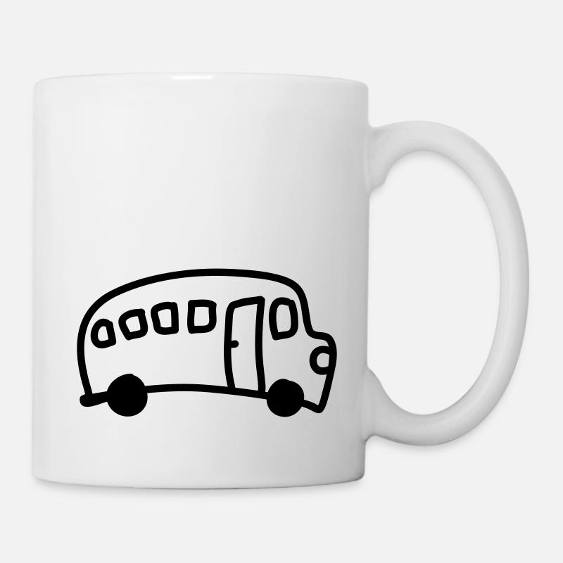 Bus - Line - Tasse - Weiß
