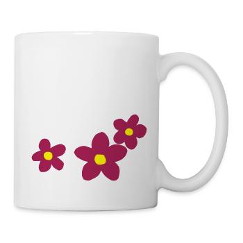 Three Flowers - Tasse - Weiß - Rechts