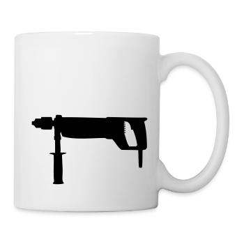 Bohrmaschine - Tasse - Weiß - Rechts